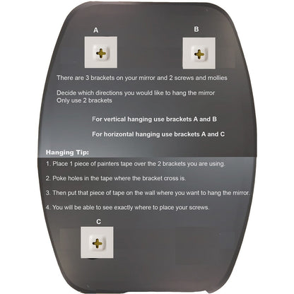 Specchio da bagno ovale moderno senza cornice Sydney