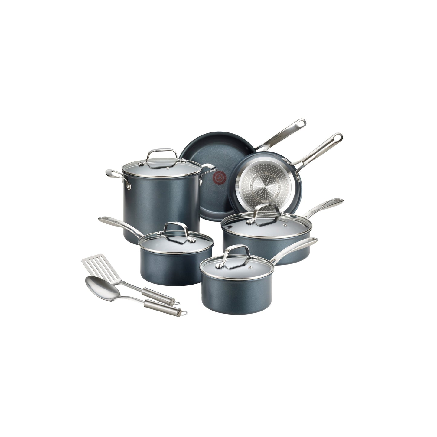 Set di pentole antiaderenti T-fal Platinum con base a induzione, collezione Unlimited Cookware, 12 pezzi