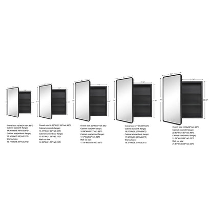 Armadietti per medicinali da bagno in metallo da incasso TEHOME Farmhouse con specchio