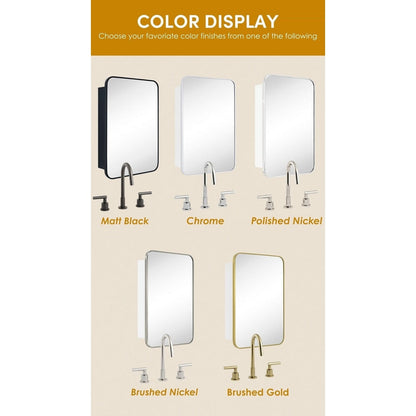 Armadietto per medicinali con cornice da incasso o da superficie TEHOME Garnes con ripiani regolabili