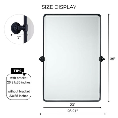 Specchi da parete verticali in metallo rettangolari TEHOME Woodvale
