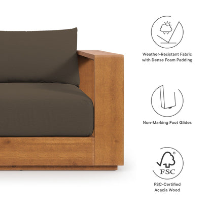 Set di mobili da giardino in legno di acacia Tahoe da 5 pezzi