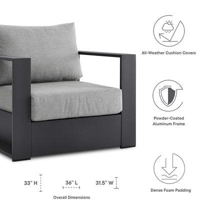 Set di poltrone da esterno Tahoe in alluminio verniciato a polvere, 2 pezzi