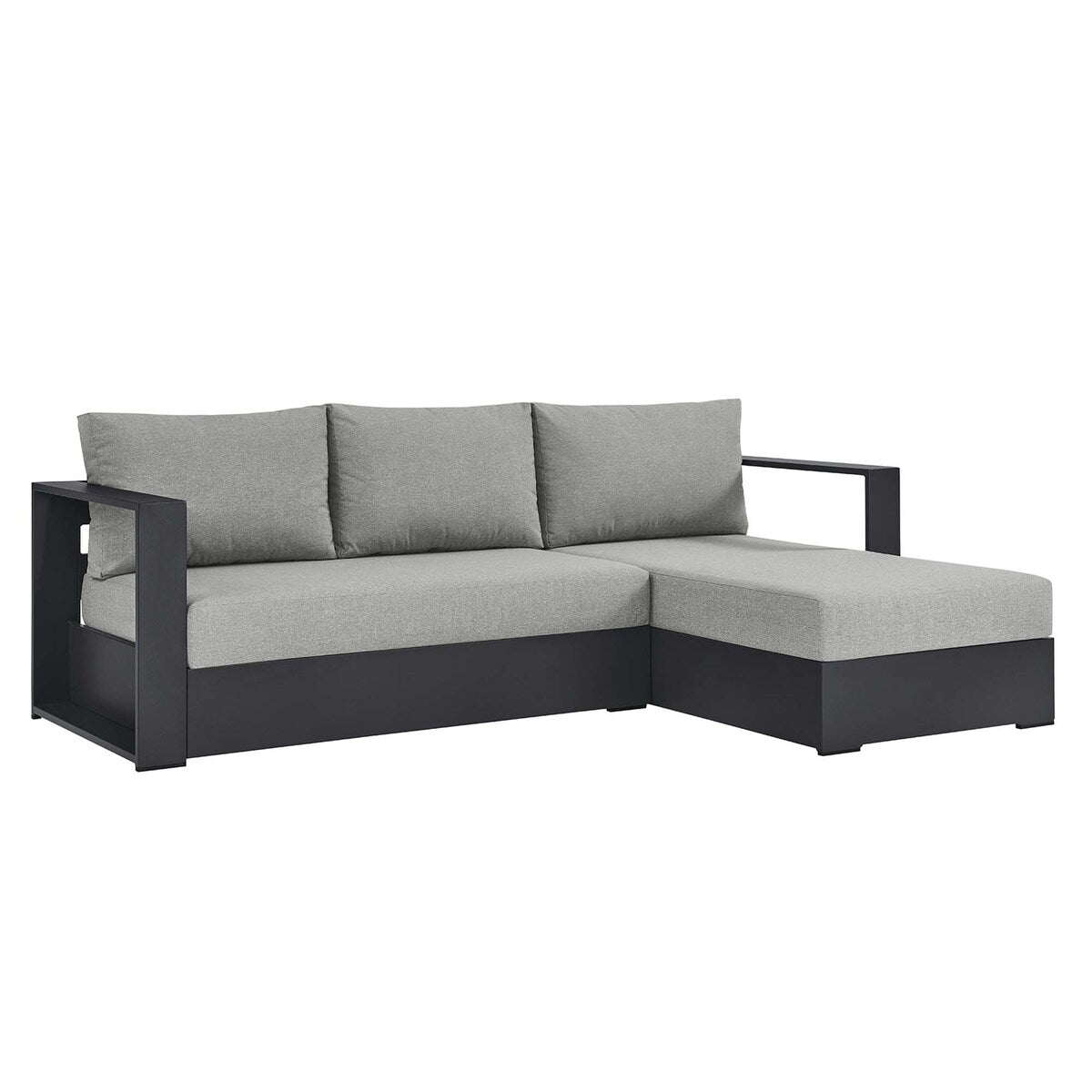 Set di divani componibili con chaise longue in alluminio Tahoe Patio, 2 pezzi, rivolti a destra