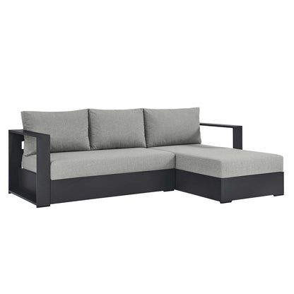 Set di divani componibili con chaise longue in alluminio Tahoe Patio, 2 pezzi, rivolti a destra