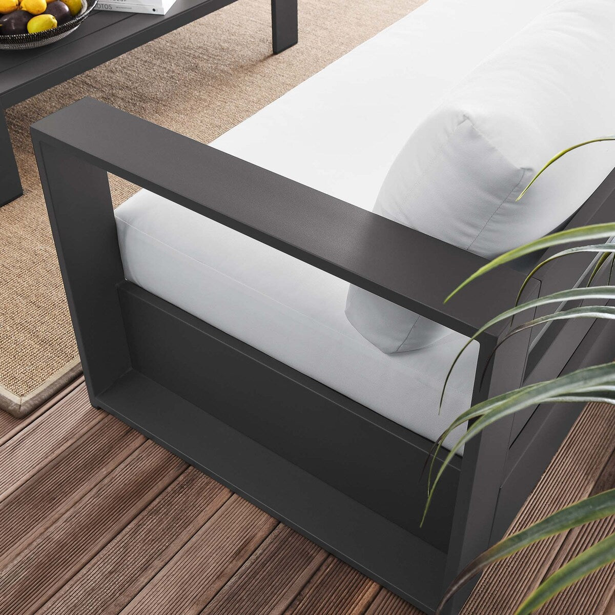 Set da 2 pezzi in alluminio verniciato a polvere per patio esterno Tahoe