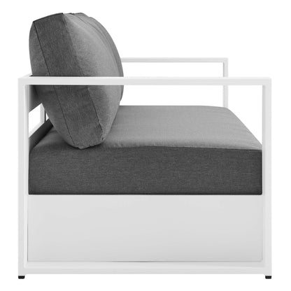 Set da conversazione in alluminio Tahoe da esterno, 4 pezzi, con tavolino da caffè