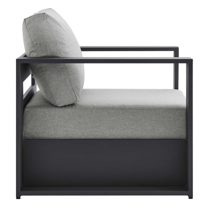 Set da conversazione in alluminio Tahoe da esterno, 4 pezzi, con tavolino da caffè