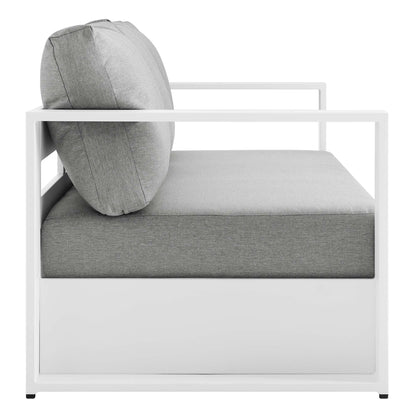 Set da conversazione in alluminio Tahoe da esterno, 4 pezzi, con tavolino da caffè