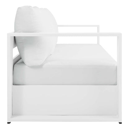 Set da conversazione in alluminio Tahoe da esterno, 4 pezzi, con tavolino da caffè