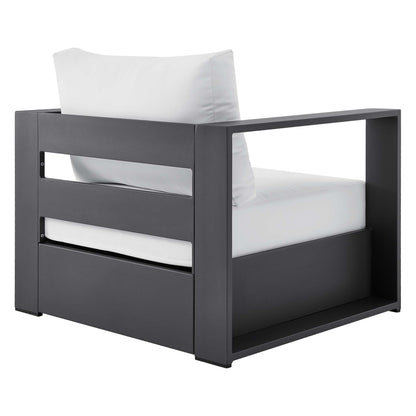 Set da conversazione in alluminio Tahoe da esterno, 4 pezzi, con tavolino da caffè