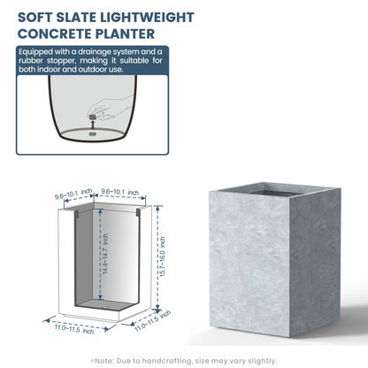 Fioriere rettangolari alte in cemento / Grandi fioriere da interno ed esterno