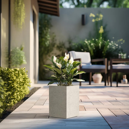 Fioriere rettangolari alte in cemento / Grandi fioriere da interno ed esterno