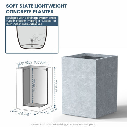 Fioriere rettangolari alte in cemento / Grandi fioriere da interno ed esterno