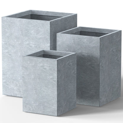 Fioriere rettangolari alte in cemento / Grandi fioriere da interno ed esterno