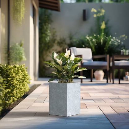 Fioriere rettangolari alte in cemento / Grandi fioriere da interno ed esterno