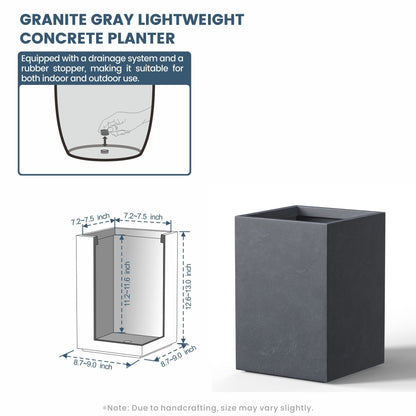Fioriere rettangolari alte in cemento / Grandi fioriere da interno ed esterno