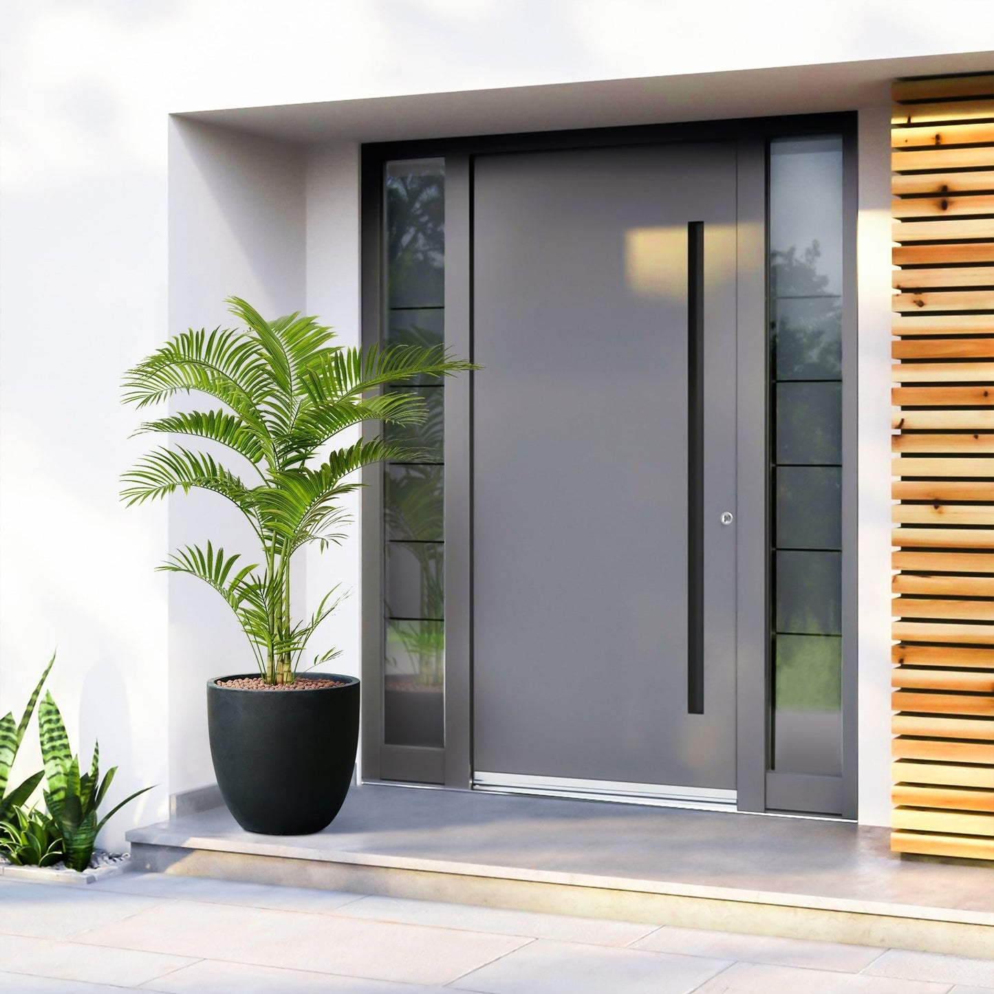 Fioriera rotonda conica in MgO, per interni ed esterni