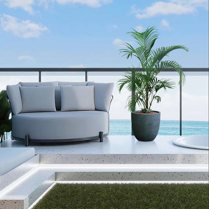 Fioriera rotonda conica in MgO, per interni ed esterni