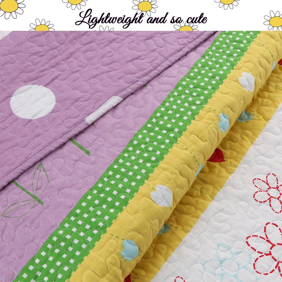 Set di biancheria da letto reversibile con trapunta a forma di cuore floreale viola/bianco Taylor &amp; Olive