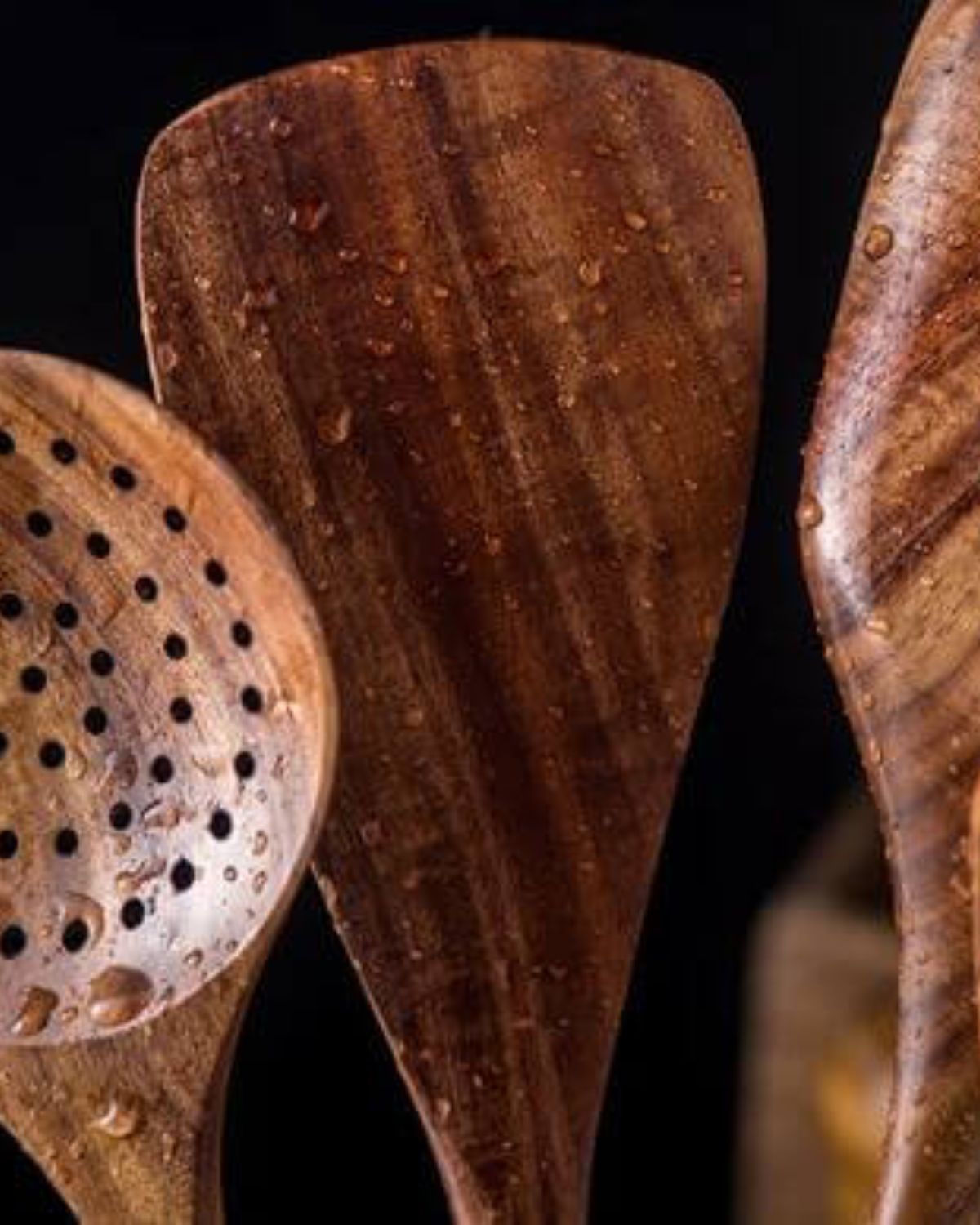 Set di utensili da cucina in legno di teak