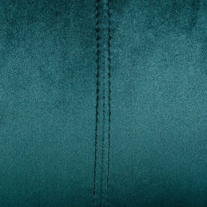 Divano a 3 posti in velluto verde acqua con cuciture a canale e gambe in metallo