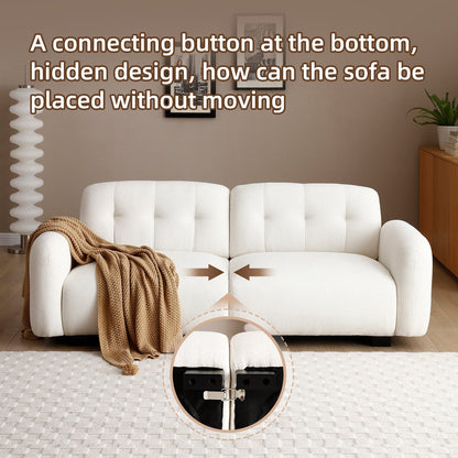 Divano Teddy a 3 posti con gambe in legno