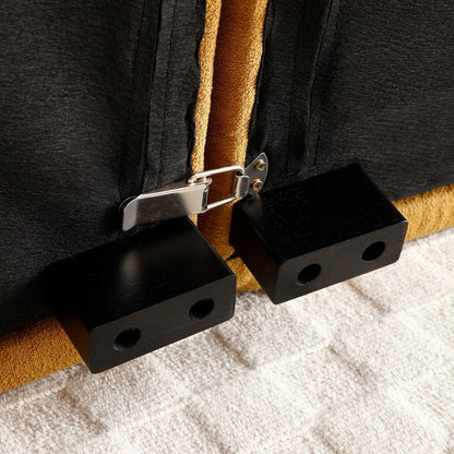 Divano Teddy a 3 posti con gambe in legno