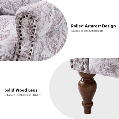 Poltrona reclinabile manuale Terri Classic Cutaway Arms con borchie per soggiorno, set da 2 di HULALA HOME