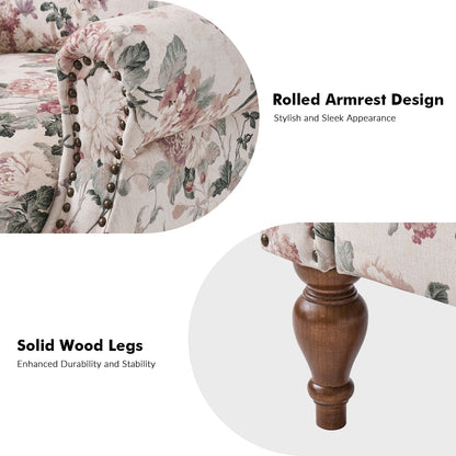 Poltrona reclinabile manuale Terri Classic Cutaway Arms con borchie per soggiorno, set da 2 di HULALA HOME