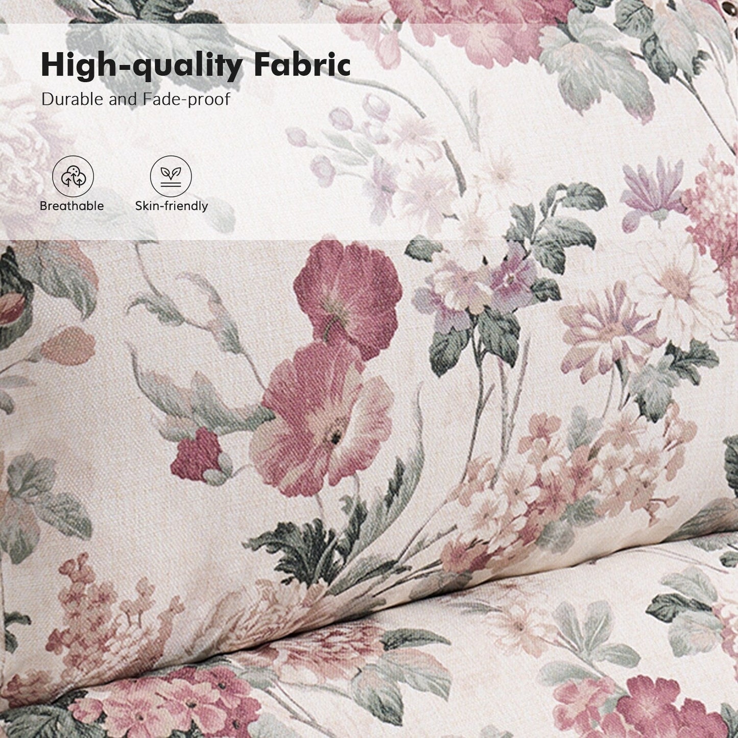 Poltrona reclinabile manuale Terri Classic Cutaway Arms con borchie per soggiorno di HULALA HOME