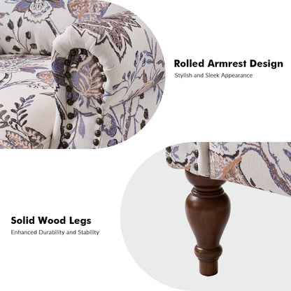 Poltrona reclinabile manuale Terri Classic Cutaway Arms con borchie per soggiorno di HULALA HOME