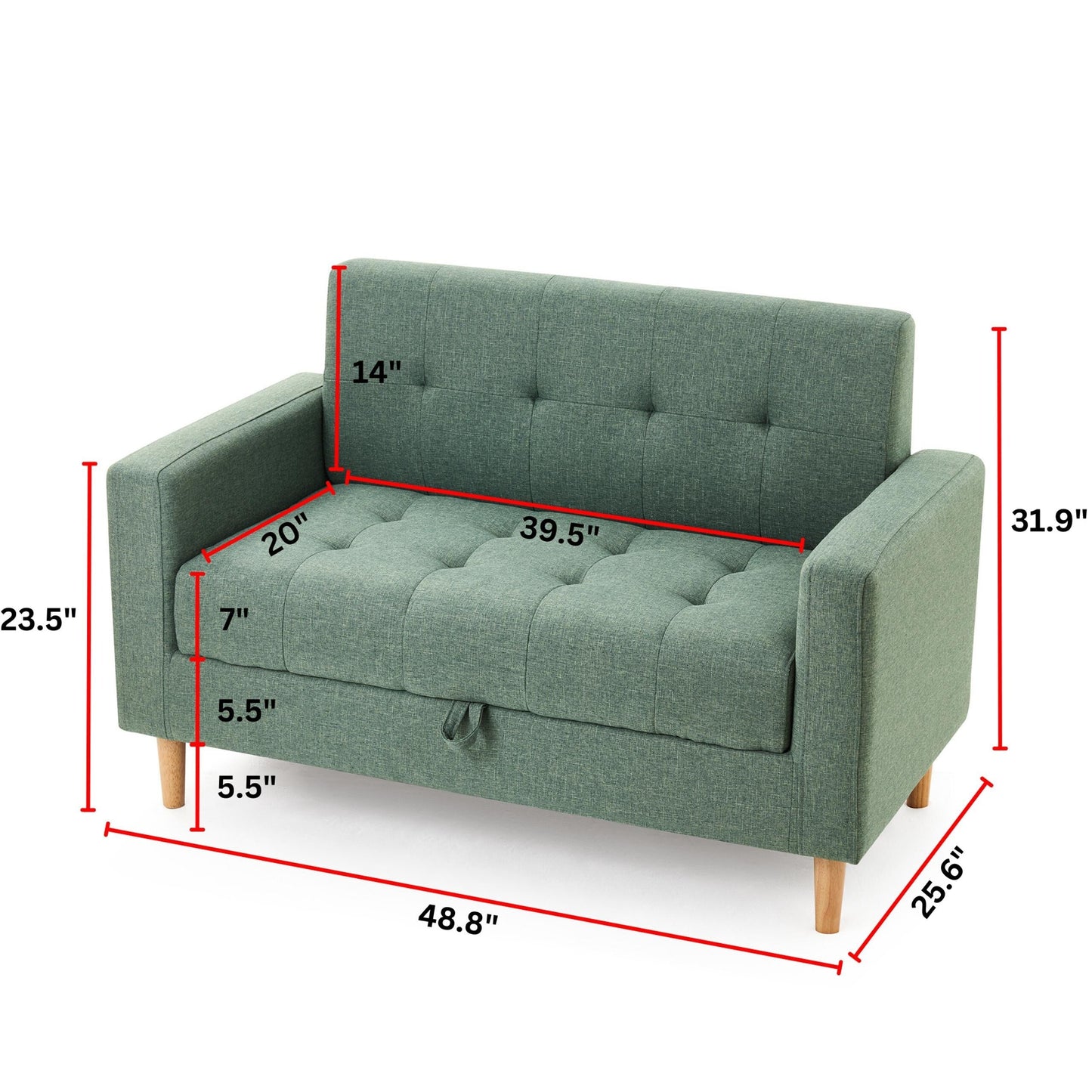 Divano contenitore per studenti di Dorm Haul®