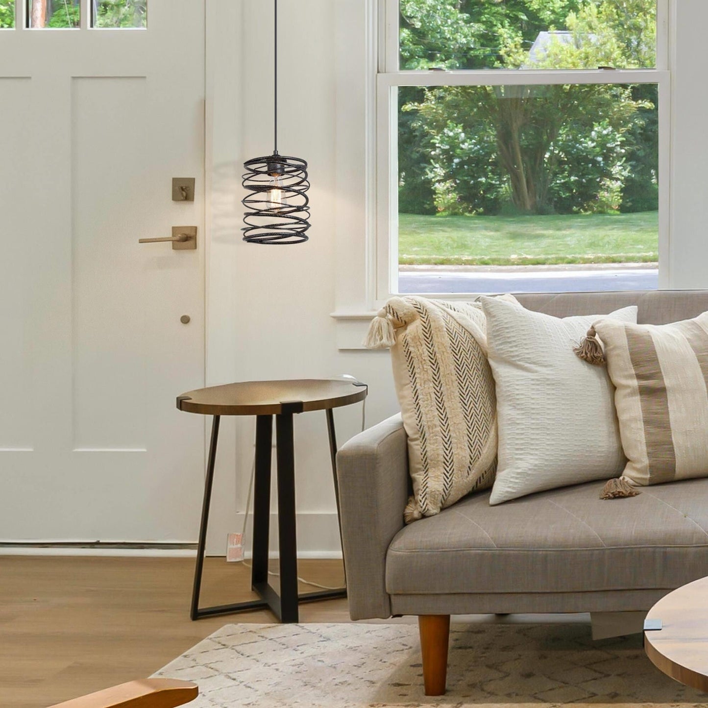 Lampada a sospensione a 1 luce The Gray Barn Farmhouse per l'isola della cucina e la sala da pranzo