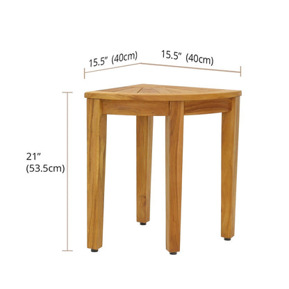 Panca angolare per doccia in teak originale Kai