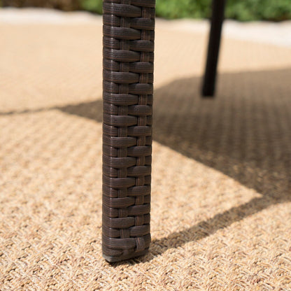 Set da pranzo in vimini da 5 pezzi Theodore Outdoor con cuscino di Christopher Knight Home