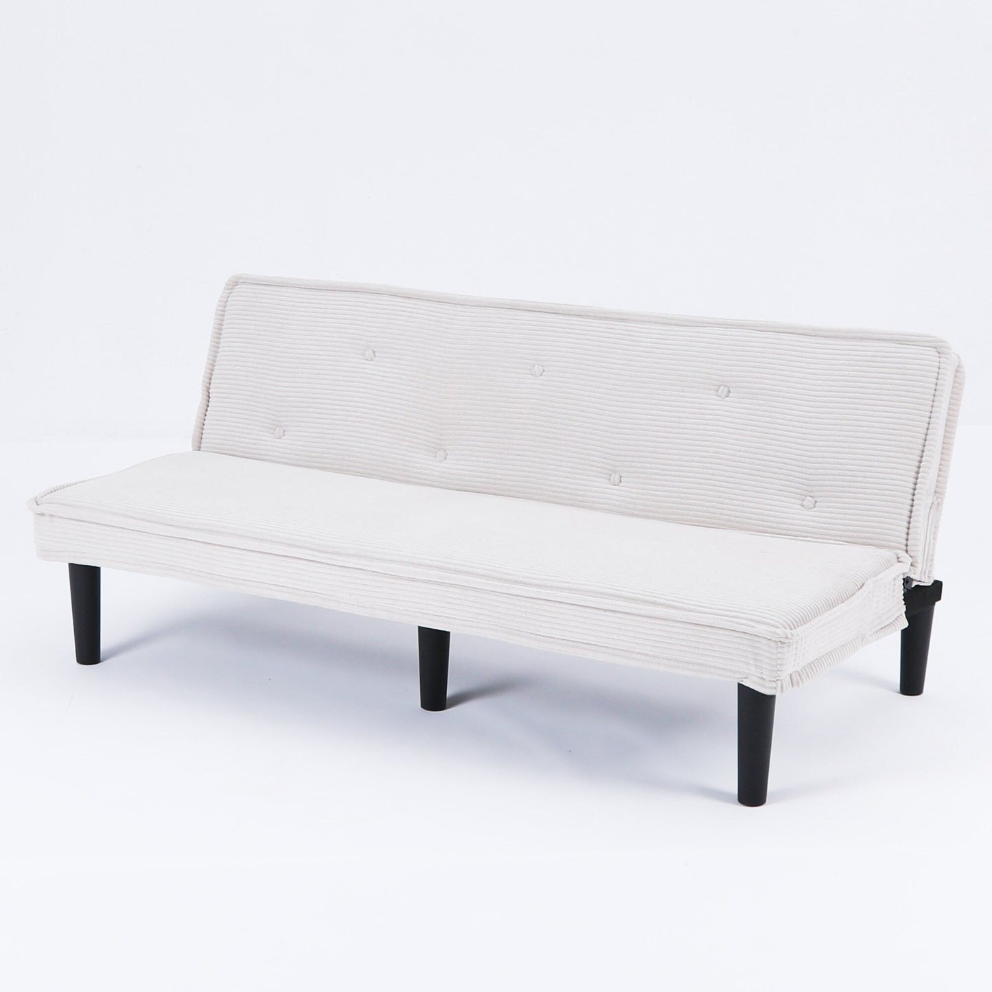 Questo divano letto in velluto a coste da 66 pollici può adattarsi in modo flessibile al soggiorno, all'appartamento e alla camera da letto