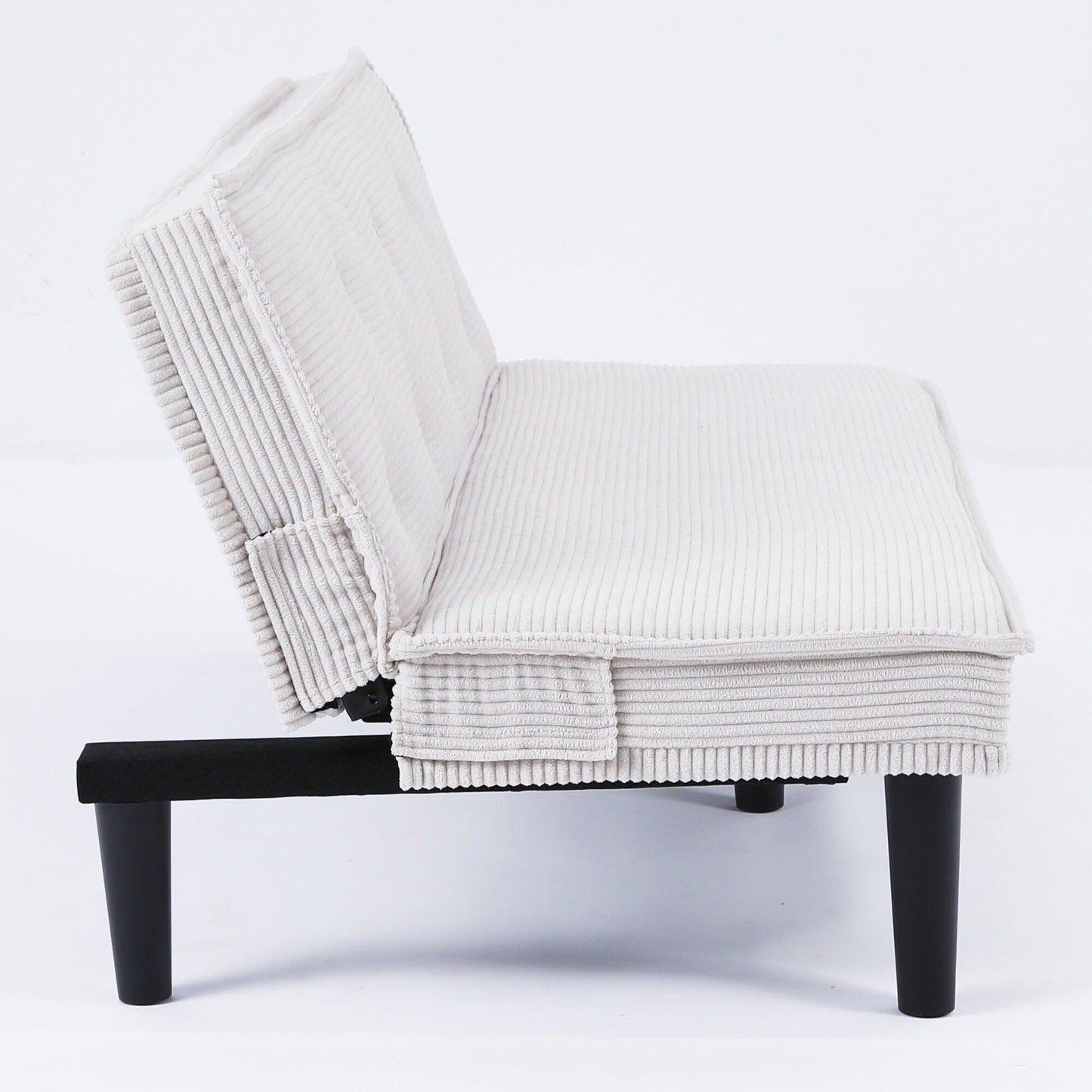 Questo divano letto in velluto a coste da 66 pollici può adattarsi in modo flessibile al soggiorno, all'appartamento e alla camera da letto