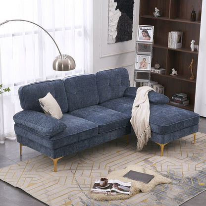 Divano modulare da interno a tre posti, semplice ed elegante