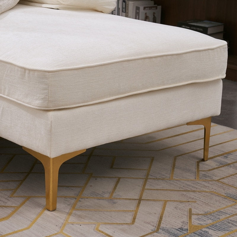 Divano modulare da interno a tre posti, semplice ed elegante