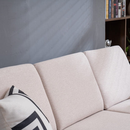 Divano con struttura in legno massello a tre posti senza chaise longue Concubine