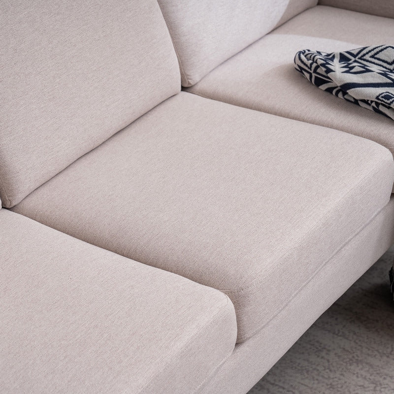 Divano con struttura in legno massello a tre posti senza chaise longue Concubine