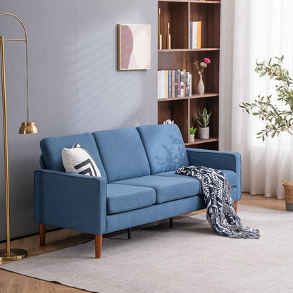 Divano con struttura in legno massello a tre posti senza chaise longue Concubine