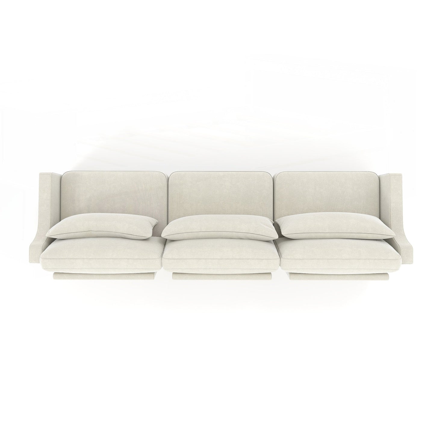 Divano a tre posti con cuscino lombare