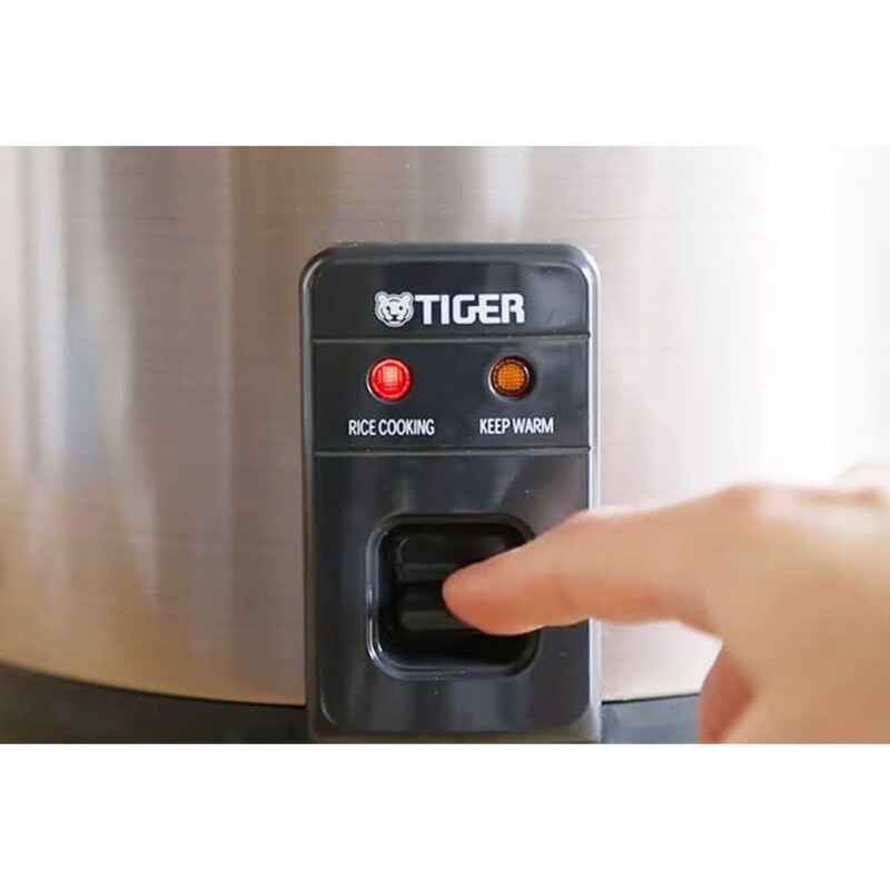 Cuociriso e scaldavivande Tiger JNP-S55U-HU da 3 tazze, acciaio inossidabile grigio