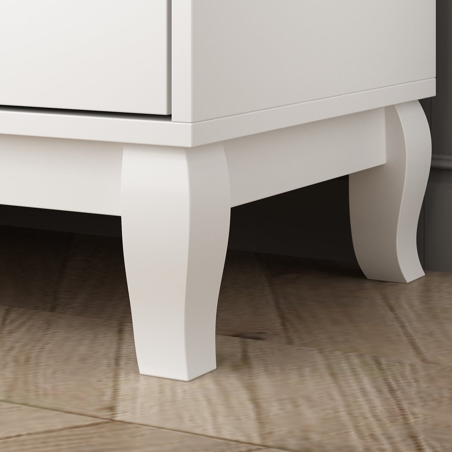 Cassettiera Timechee a 6 cassetti, 47,2'' di larghezza, gambe in legno massello, laccata