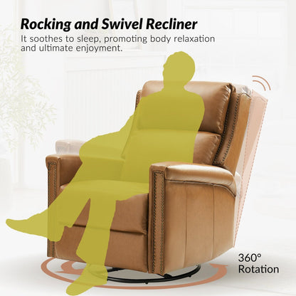 Poltrona reclinabile elettrica tradizionale girevole e a dondolo Tobias di HULALA HOME