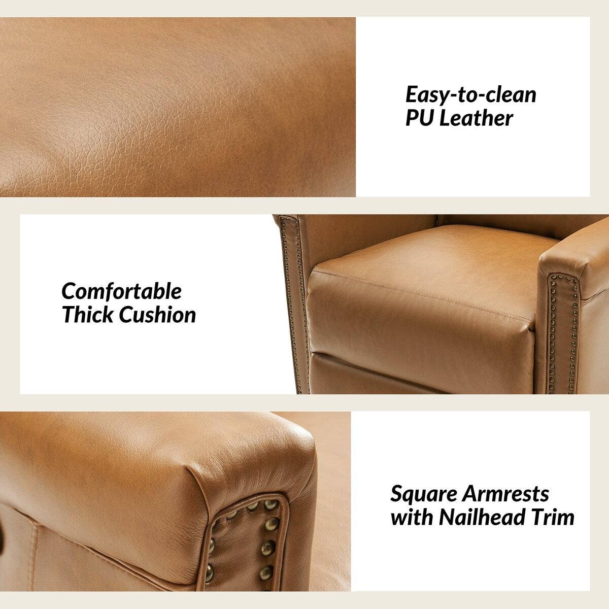 Poltrona reclinabile elettrica tradizionale girevole e a dondolo Tobias di HULALA HOME