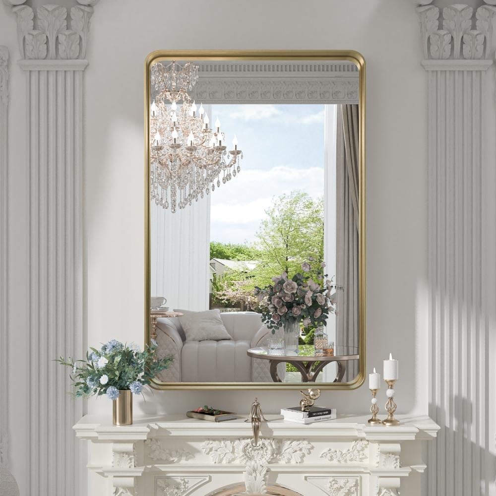 Specchio da parete per bagno moderno con struttura in metallo TokeShimi