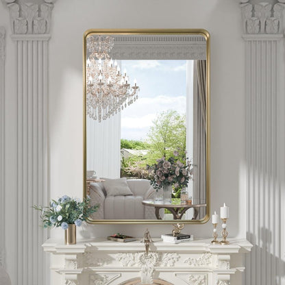 Specchio da parete per bagno moderno con struttura in metallo TokeShimi